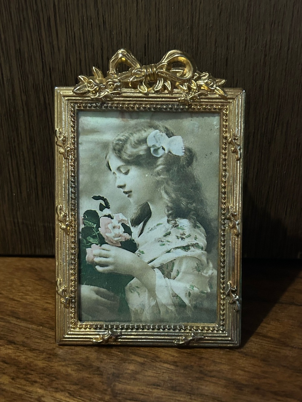 Vintage Miniature Gold Picture Frame (C)